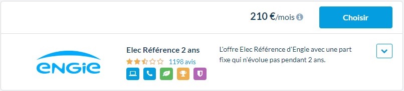 capture ecran tarif elec reference ENGIE 